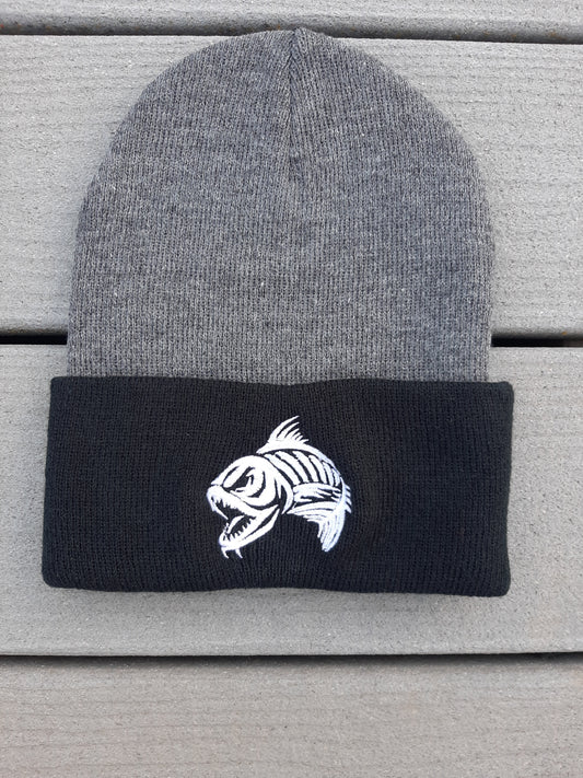 Athletic Oxford And Black Knit Beanie With Cuff