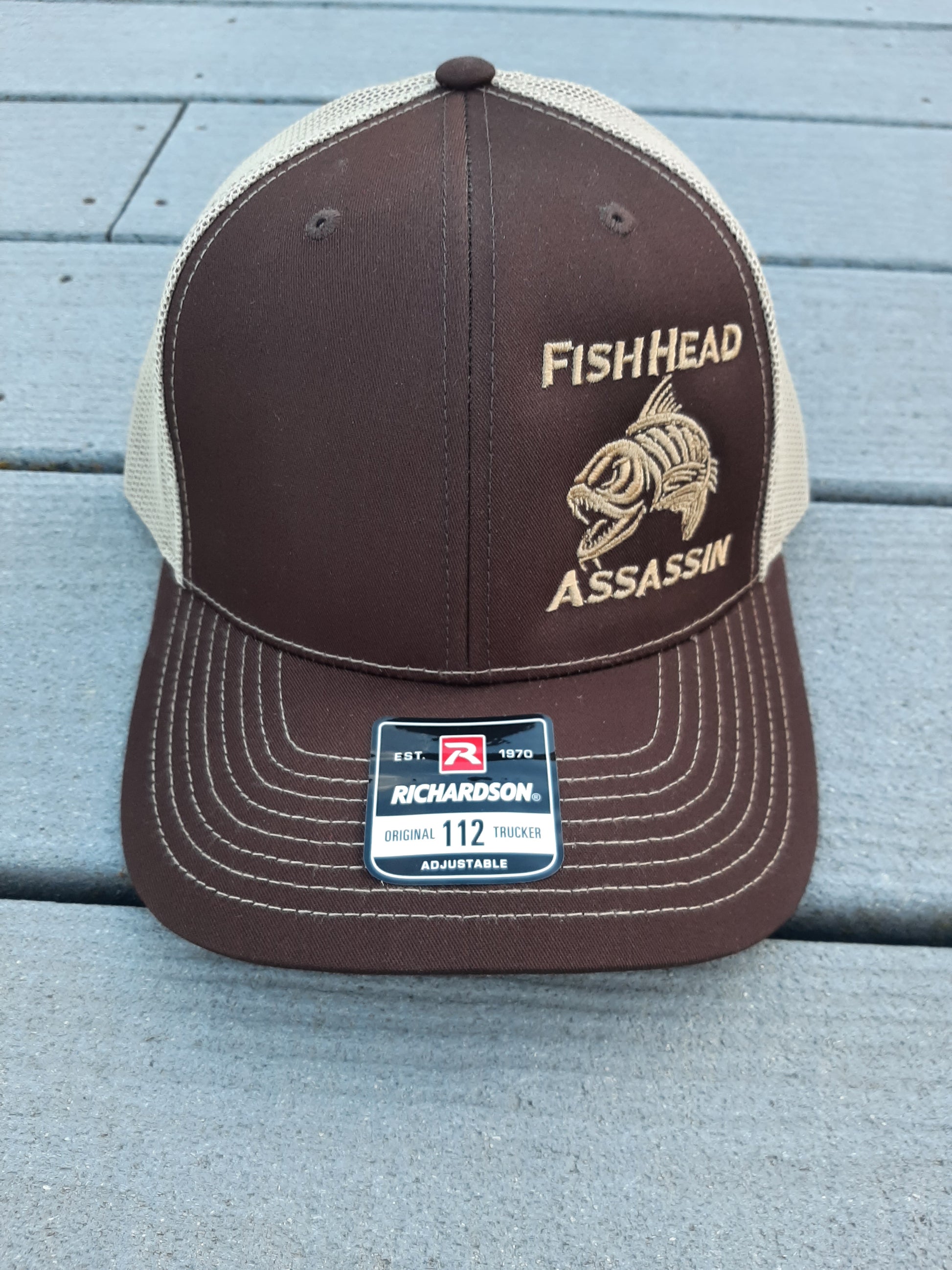 Richardson Trucker Mesh Hat Fishing Abuelo Grandpa Spanish B Embroidery  Cotton Dad Hats for Men & Women Snapback Brown Khaki at  Men's  Clothing store