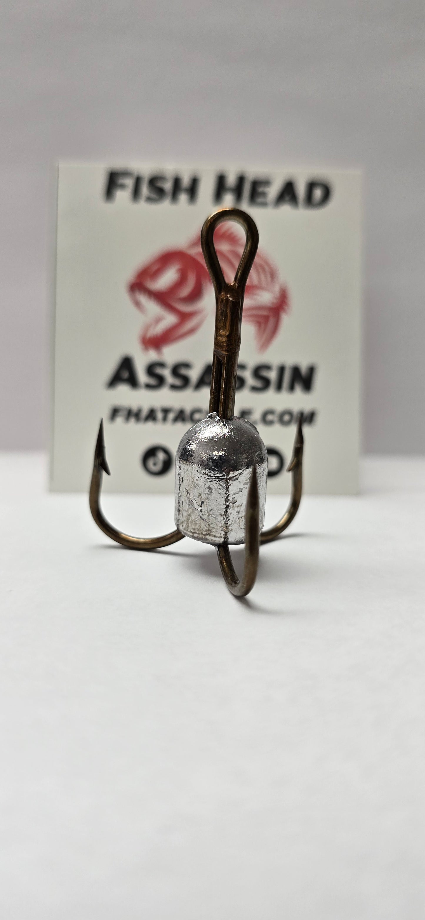 FHA Weighted Treble Hook-8/0 Mustad Bronze Treble Hook