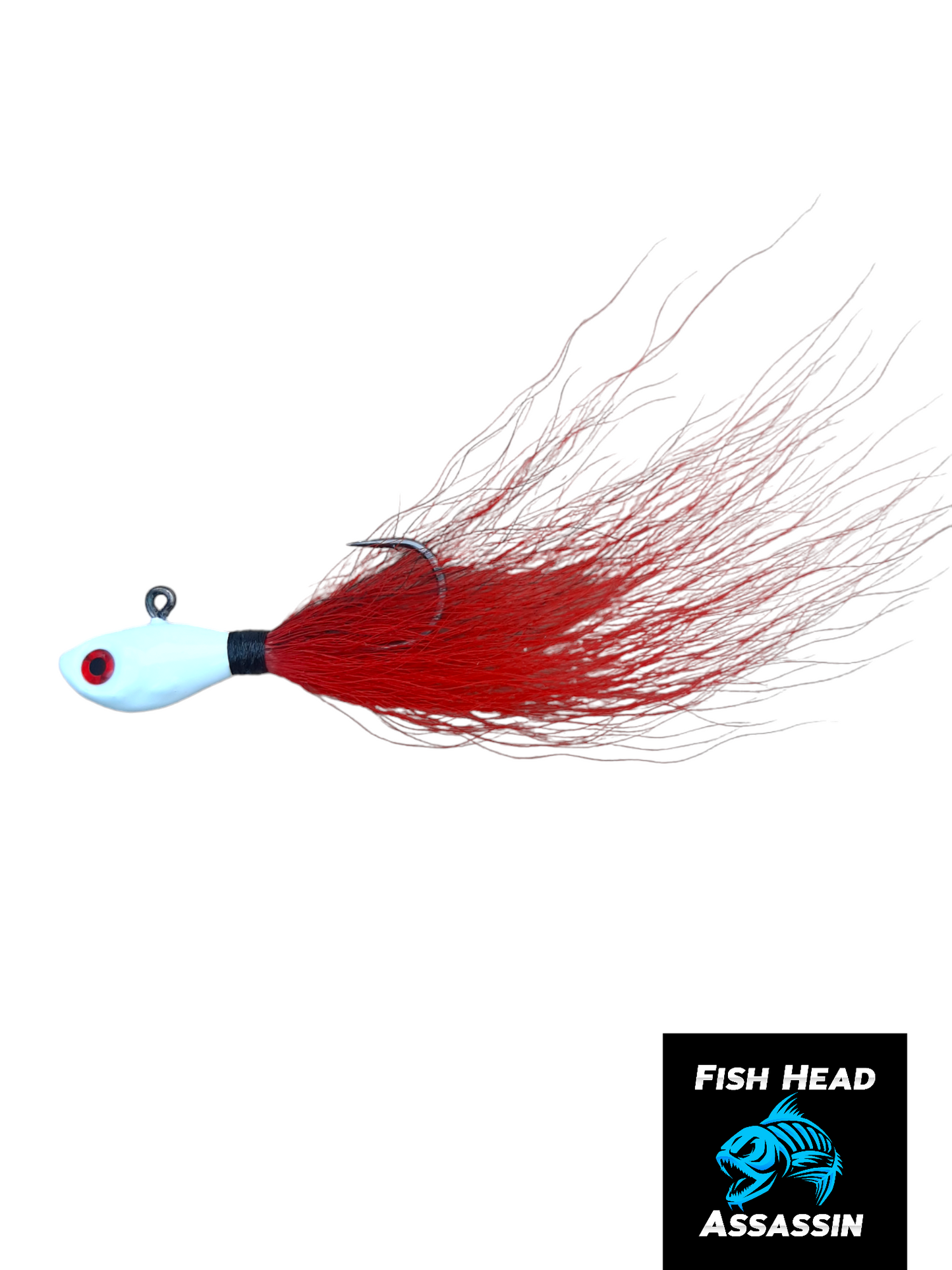 White/Red Bucktail Jig